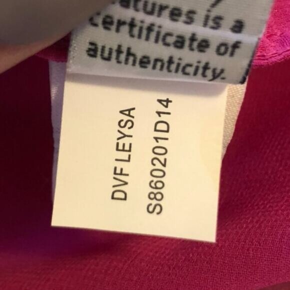 Diane Von Furstenberg Leysa Pink Silk Blouse - Size 2 - Picture 8 of 11